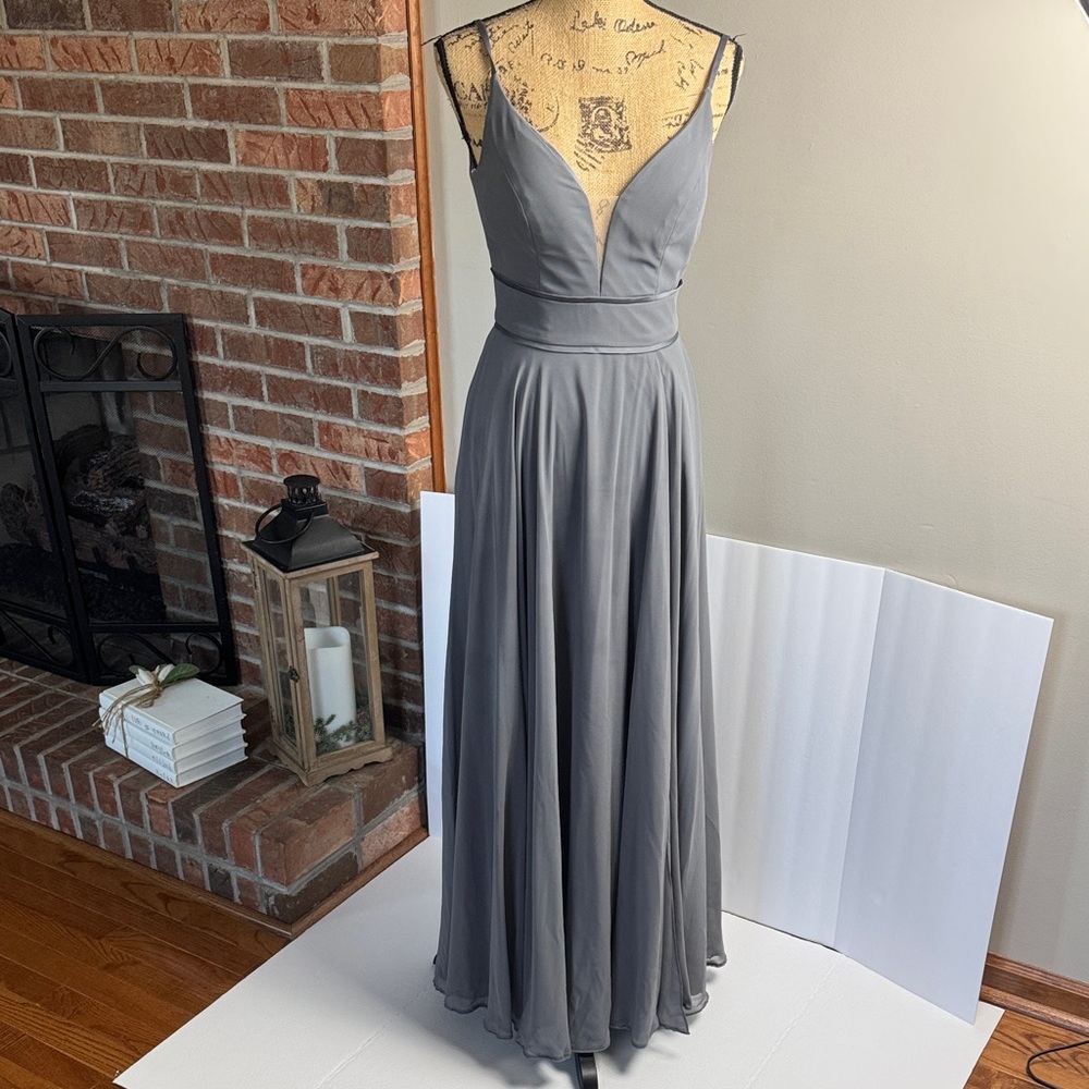 Elegant Gray Women's Dress